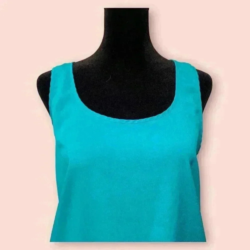 Soprano Sleeveless Bright Teal Light and Airy Casual Racerback Tank Top - Picture 3 of 8